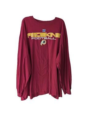 Washington Redskins Shirt 4XT Long Sleeve NFL Football Y2K Baggy Big & Tall 4XLT